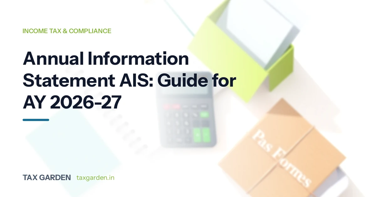 Annual Information Statement AIS: Guide for AY 2026-27