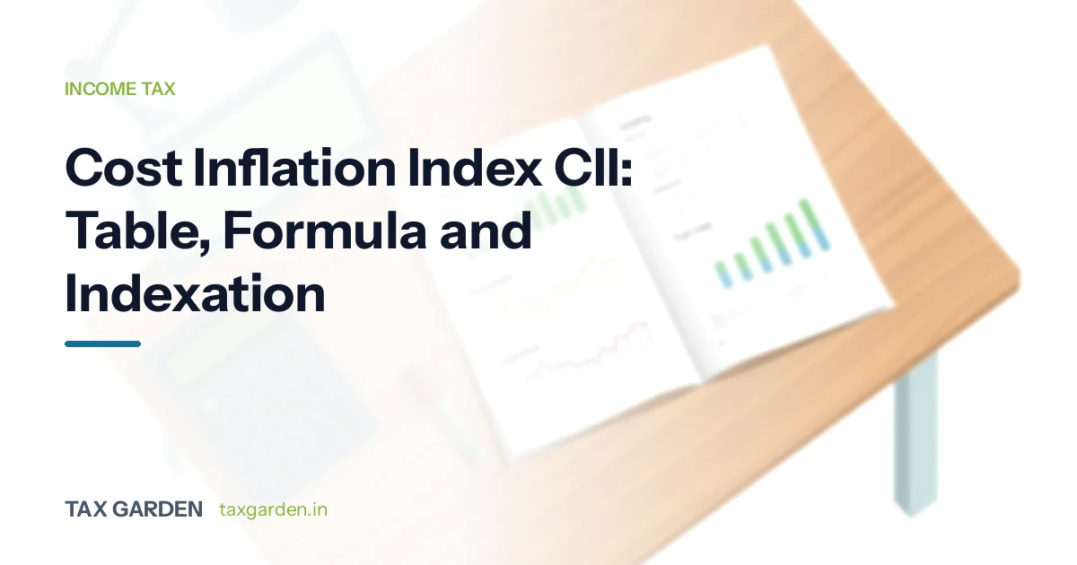 Cost Inflation Index CII: Table, Formula and Indexation