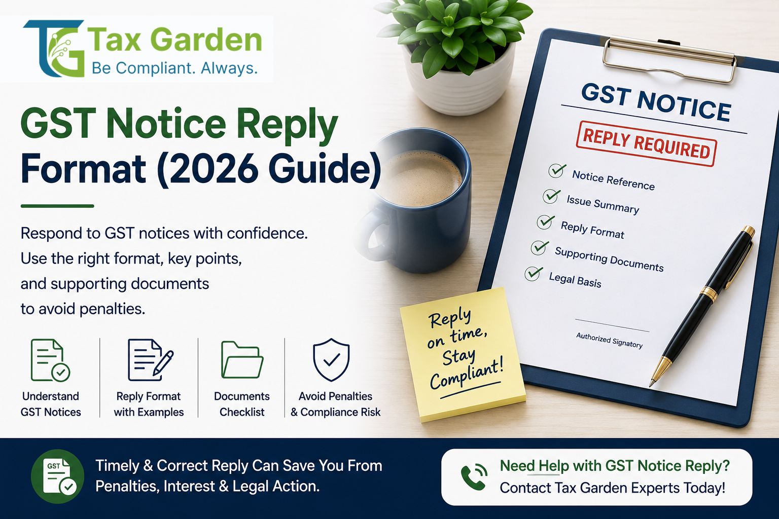 GST Notice Reply Format India 2026: ASMT-10, DRC-01, REG-24 Drafts & Guide