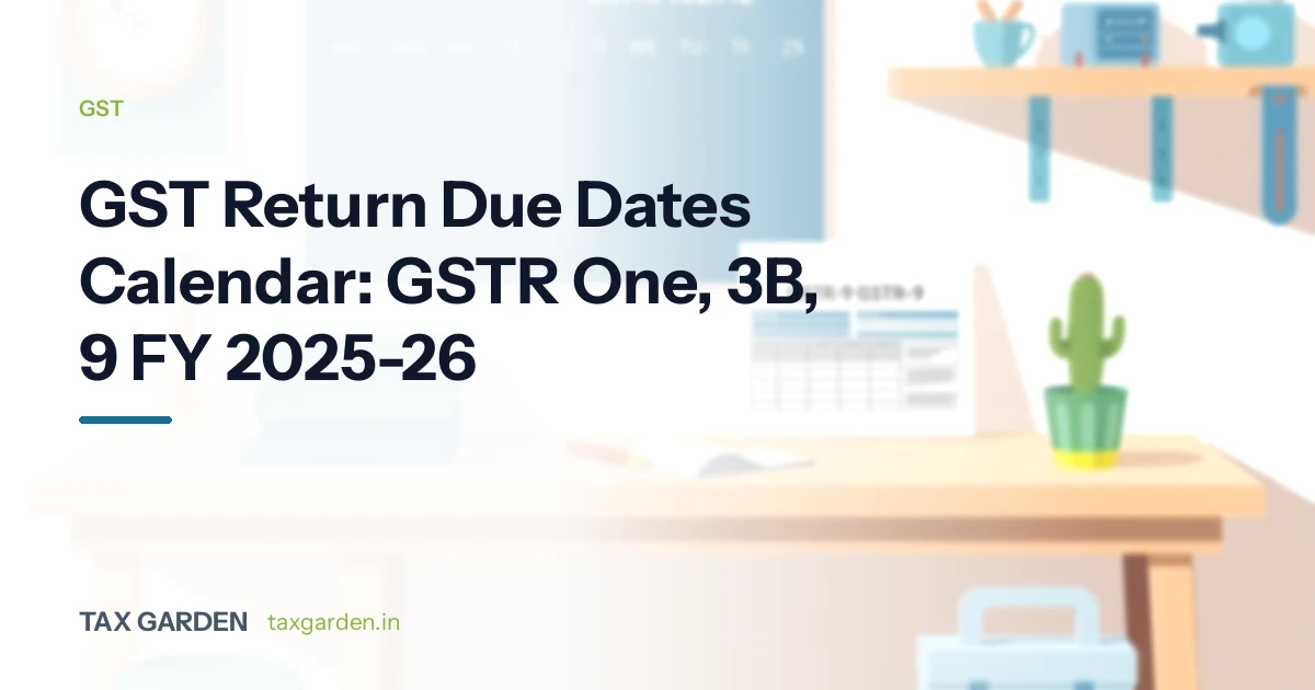 GST Return Due Dates Calendar: GSTR-1, 3B, 9 FY 2025-26